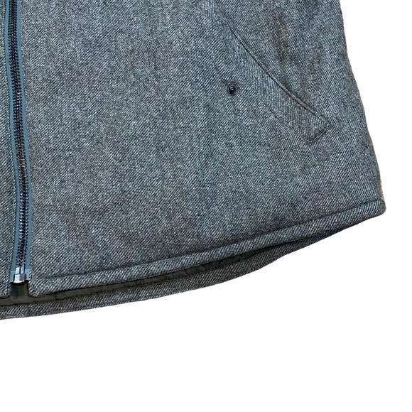 Woolrich Bear Claw Black Gray Wool  Zip Front Vest Jacket Quilted Lining Sz XXL - Picture 9 of 11